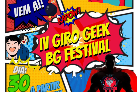 Quarta edição do Giro Geek BG Festival promete diversão gratuita para toda a família em Barra do Garças